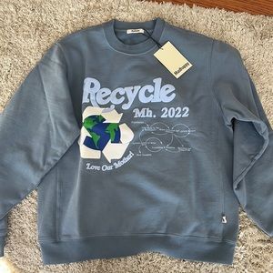 Madhappy EARTH DAY COLLECTION Recycle Crewneck Blue (Medium)